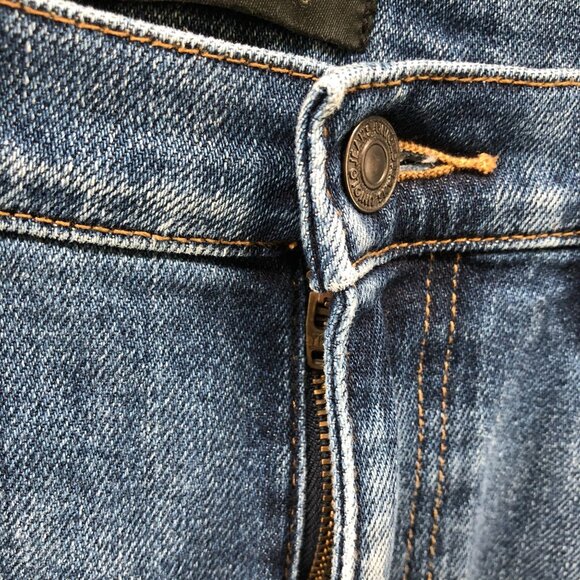 Uniqlo High Rise Straight Jean Womens 30 Blue Stretch Medium Wash - Picture 5 of 10